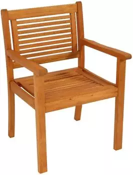 DEGAMO CORUNA Gartenstuhl Eukalyptusholz braun geölt (25110)