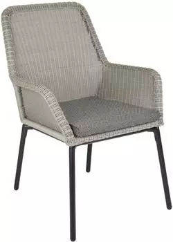 Brafab Dimma Diningsessel Aluminium/Rattan Anthrazit inkl. Kissen