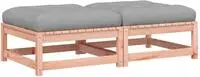 vidaXL Gartenhocker mit Kissen 2 Stk. Massivholz Douglasie