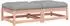vidaXL Gartenhocker mit Kissen 2er-Set, Massivholz Douglasie (838107)