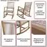 MCW Schaukelstuhl MCW-P73 Outdoor Akazienholz Seilgeflecht Beige (MCW-P73)