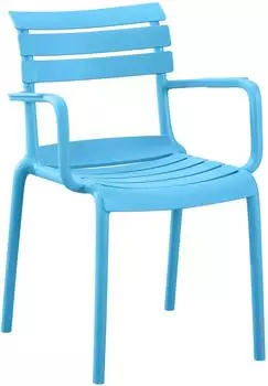CLP Joliya Gartenstuhl stapelbar mit Armlehnen, Kunststoff, blau (326988)