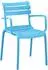 CLP Joliya Gartenstuhl stapelbar mit Armlehnen, Kunststoff, blau (326988)