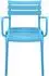 CLP Joliya Gartenstuhl stapelbar mit Armlehnen, Kunststoff, blau (326988)