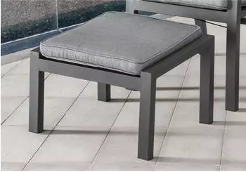 Destiny GARDA Fu&szlig;hocker Aluminium, Polyrattan, 60x44cm, mit Polster