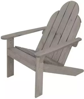 ML-Design Adirondack-Stuhl Tannenholz Massiv Grau mit Armlehnen (92,5x70x89cm)