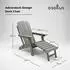 osoltus Canadian Deckchair Adirondack Stuhl mit Fußhocker HDPE Grau