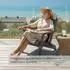 osoltus Canadian Deckchair Adirondack Stuhl mit Fußhocker HDPE Grau