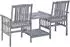 vidaXL Gartenlounge-Set mit Teetisch und Kissen, Akazien-Massivholz (3061327)