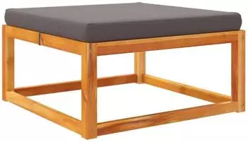 vidaXL Gartenhocker mit Kissen 65x65x29cm Akazienholz (3278940)