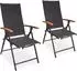 Brubaker Verona Gartenstuhl klappbar, 7-fach verstellbare Rückenlehne, anthrazit, 2er-Set