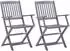 vidaXL Klappbare Gartenstühle 2 Stk. mit Kissen, Akazienholz, beige (3064500)