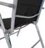 DEGAMO RAVENNA Gartensessel, Aluminium grau, Gewebe schwarz, klappbar, 2er-Set (46114)