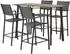 Dehner Montpellier Barstuhl Aluminium/Teakholz, dunkelgrau/braun