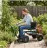 Relaxdays Fahrbarer Gartensitz höhenverstellbar, mit Stauraum, grün (10052741_53)