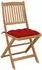 vidaXL Klappbare Gartenstühle 6er-Set mit Kissen, Akazienholz, rot (3075015)
