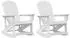 vidaXL Adirondack Schaukelstuhl 2er-Set HDPE weiß (3335834)