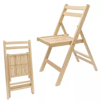 Spetebo Klappstuhl Holz, natur, bis 100kg (47023)