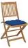 vidaXL Klappbare Gartenstühle 8er-Set mit Kissen, Akazienholz, blau (3075046)