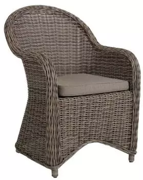 Brafab Paulina Diningsessel mit Kissen, Gelfecht rustic-beige