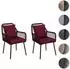MCW Gartenstuhl MCW-O12 2er-Set Aluminium Seilgeflecht bordeaux (MCW-O12)