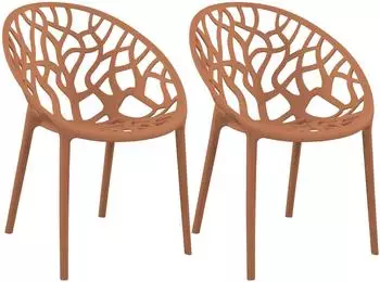 CLP Hope Gartenstuhl 2er Set, stapelbar, wetterfest, terracotta (328102)