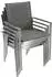 DEGAMO Sydney Stapelsessel, Edelstahl + Kunstgewebe grau, 4er-Set (36216)