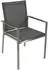 DEGAMO Sydney Stapelsessel, Edelstahl + Kunstgewebe grau, 4er-Set (36216)