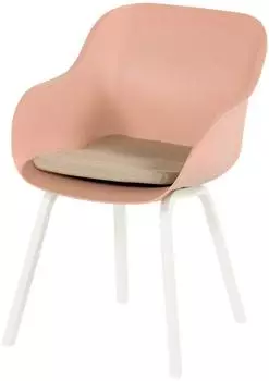Hartman Le Soleil Element Dining Stuhl mit Kissen, weiß/pink