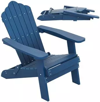 Costway Adirondack Klappstuhl, blau, 180kg Tragfähigkeit