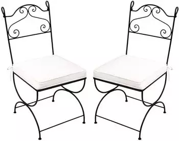 Marrakesch Orient & Mediterran Interior Malaga Gartenstuhl Eisen, 2er-Set (est002-2er)