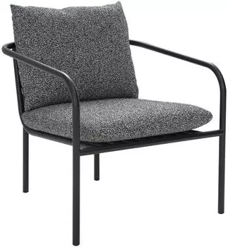 Brafab Bendt Gartensessel Aluminium, stapelbar, schwarz/Teddy anthrazit
