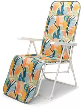 Best Chiemsee Relaxliege mit Armlehnen, Stahl/Poly-Baumwolle, bunt (34306812)