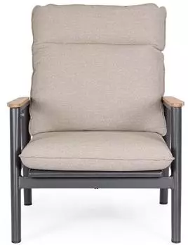 Bizzotto Miguel Sessel, Aluminium/Teakholz, anthrazit (0663657)
