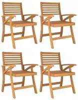 vidaXL Gartenst&uuml;hle 4 Stk. 58x58x87 cm Massivholz Akazie