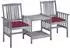 vidaXL Gartenlounge-Set mit Teetisch und Kissen, Akazien-Massivholz (3061326)