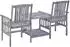 vidaXL Gartenlounge-Set mit Teetisch und Kissen, Akazien-Massivholz (3061326)