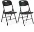 Relaxdays Klappstuhl für Garten & Balkon, schwarz, 2er Set (10049603_46)
