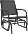 vidaXL Garten-Schaukelstühle 2er-Set, Textilene & Stahl, schwarz (362712)