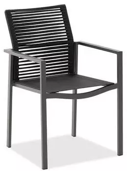 Niehoff Pali Pro Gartenstuhl mit Armlehnen, schwarz