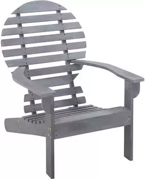 vidaXL Adirondack-Stuhl Akazienholz massiv, grau (46322)