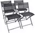 VCM Sumila Klappstuhl schwarz, 4er-Set (4051814439308)