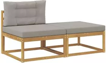 vidaXL Outdoor-Fu&szlig;hocker Polyester wei&szlig;, 2er-Set (901552)