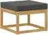 vidaXL Outdoor-Hocker Akazienholz massiv, weiß (901455)