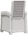 vidaXL Gartenliegestuhl Rattan-Optik, weiß, PP (8011994)