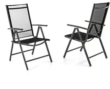 VCM Klappstuhl Aluminium, klappbar, schwarz (12188150-0)