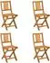 vidaXL Bistro-Stühle mit Kissen klappbar Akazienholz 4er-Set (42028101)