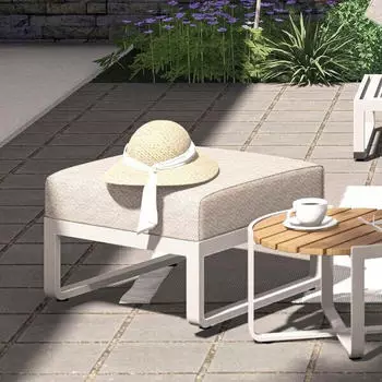 Zebra Fly Lounge Hocker Aluminium/Olefin Light Taupe/Cashmir (AR6316)