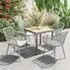 Outsunny Gartenstühle 4er-Set, Kunststoff, UV-beständig, mit Armlehne