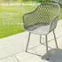 Outsunny Gartenstühle 4er-Set, Kunststoff, UV-beständig, mit Armlehne